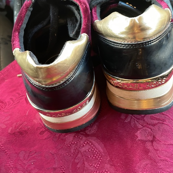 Michael Kors Allie rap sneakers Plum velvet - Picture 3 of 4